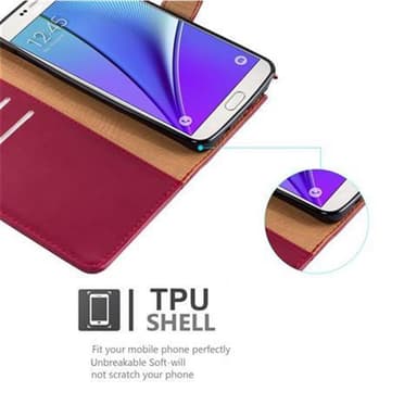 Samsung Galaxy NOTE 5 lommebokdeksel etui (rød)
