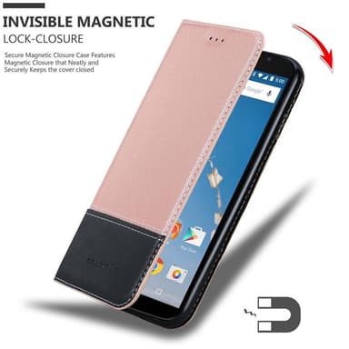 Motorola Google NEXUS 6 Deksel Case Cover (rosa)