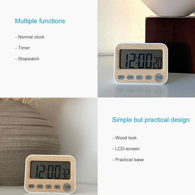 Kjøkkentimer Kort tidtaker Eggtimer med LCD-display