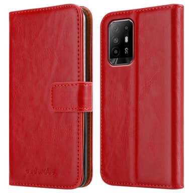 Oppo A94 5G lommebokdeksel etui (rød)
