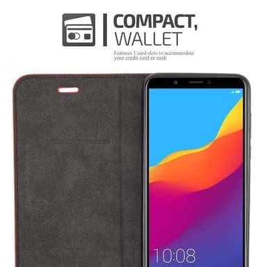 Honor 7C / Huawei Y7 2018 lommebokdeksel case (rød)