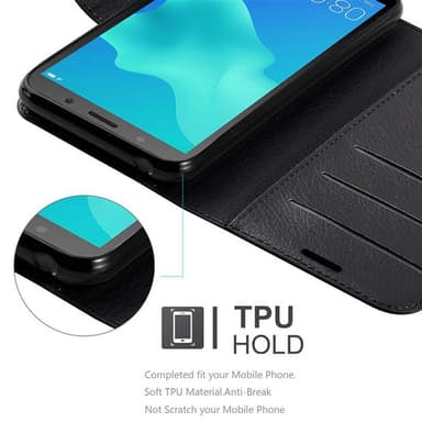 Huawei Y5 PRIME 2018 / Y5 2018 Deksel Etui Case (svart)