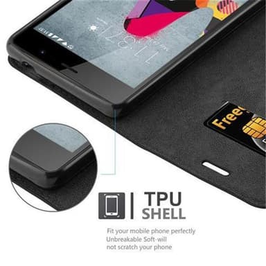 WIKO U FEEL LITE lommebokdeksel case (svart)
