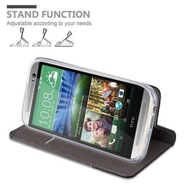 HTC ONE M8 lommebokdeksel etui (grå)