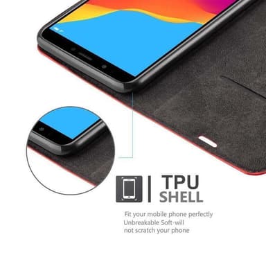 Honor 7C / Huawei Y7 2018 lommebokdeksel case (rød)