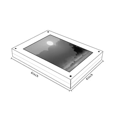 Magnetisk akryl bilderamme 10,2 x 15,3 x 2 cm