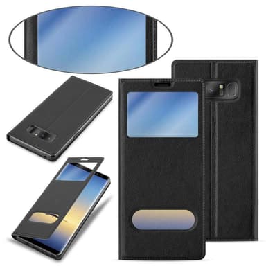 Samsung Galaxy NOTE 8 lommebokdeksel cover (svart)