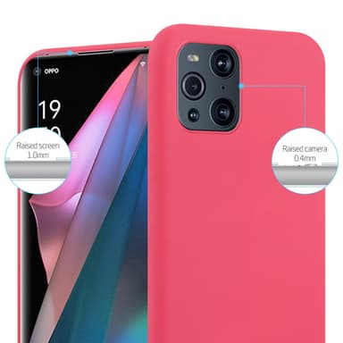 Deksel Oppo FIND X3 PRO Silikon cover (rød)