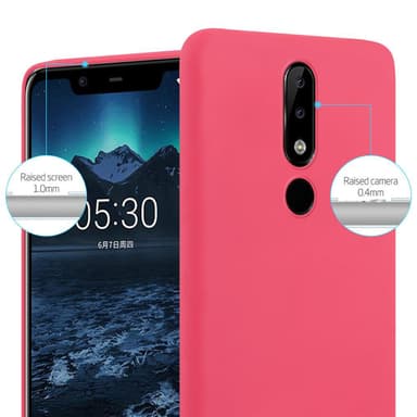 Deksel Nokia 5.1 PLUS / X5 Silikon cover (rød)