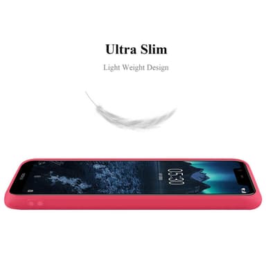 Deksel Nokia 5.1 PLUS / X5 Silikon cover (rød)