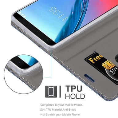 ZTE Blade V9 lommebokdeksel etui (blå)