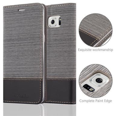 Samsung Galaxy S6 EDGE PLUS lommebokdeksel etui (grå)