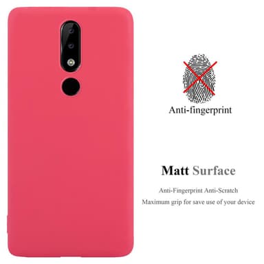 Deksel Nokia 5.1 PLUS / X5 Silikon cover (rød)