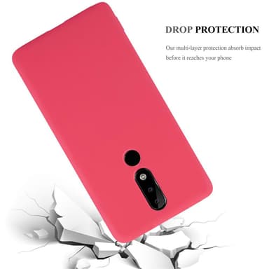 Deksel Nokia 5.1 PLUS / X5 Silikon cover (rød)