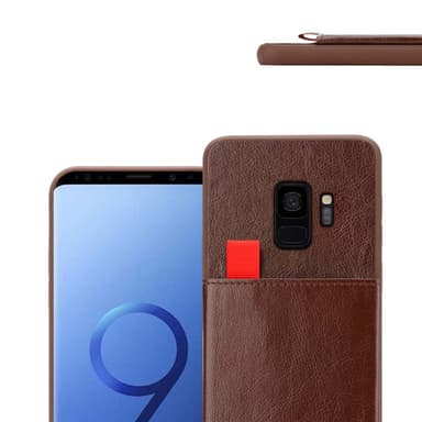 Samsung Galaxy S9 Deksel Kunstskinn (brun)