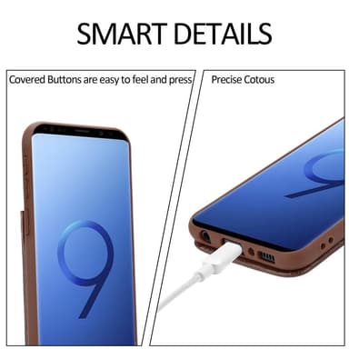 Samsung Galaxy S9 Deksel Kunstskinn (brun)
