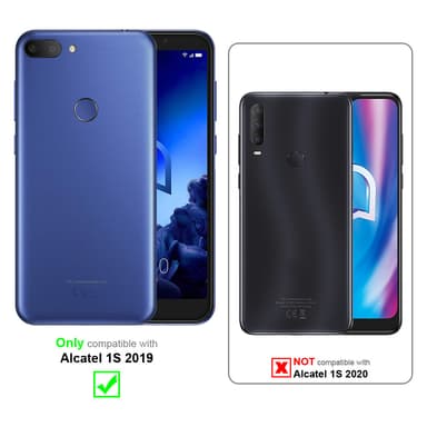 Alcatel 1S 2019 lommebokdeksel etui (grå)