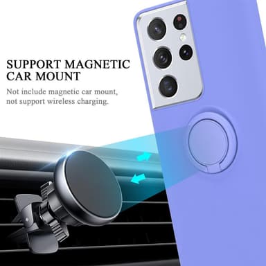 Deksel Samsung Galaxy S21 ULTRA Ring Case (lilla)