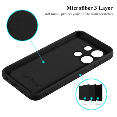 Redmi Note 13 4G silikondeksel case (Svart)