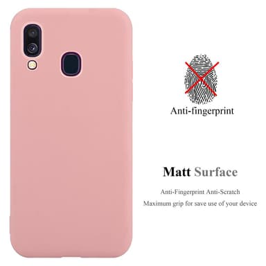 Deksel Samsung Galaxy A40 Silikon cover (rosa)