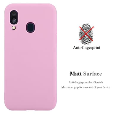 Deksel Samsung Galaxy A40 Silikon cover (rosa)