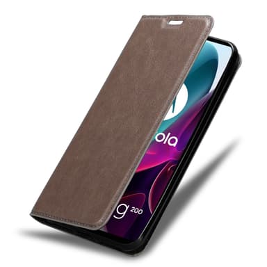 Motorola MOTO G200 5G lommebokdeksel case (brun)