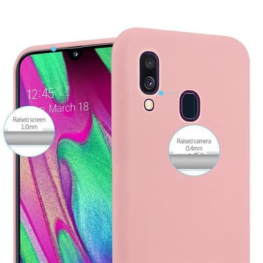 Deksel Samsung Galaxy A40 Silikon cover (rosa)