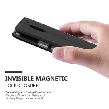 Motorola MOTO E3 lommebokdeksel case (svart)
