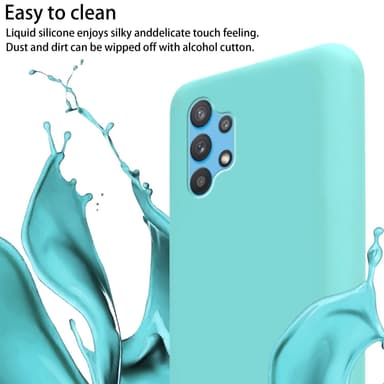 Deksel Samsung Galaxy A32 4G med Halskjede (turkis)