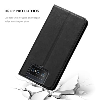 Asus ZenFone 8 FLIP lommebokdeksel case (svart)