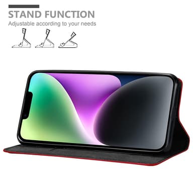 iPhone 14 PLUS lommebokdeksel case (rød)
