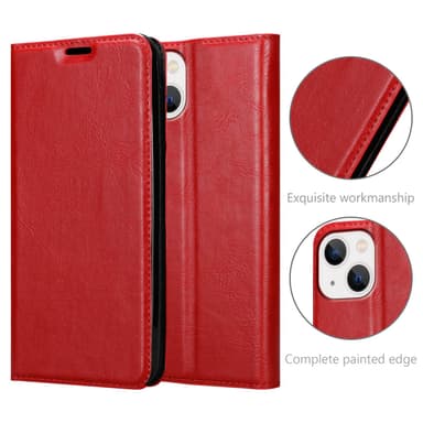 iPhone 14 PLUS lommebokdeksel case (rød)