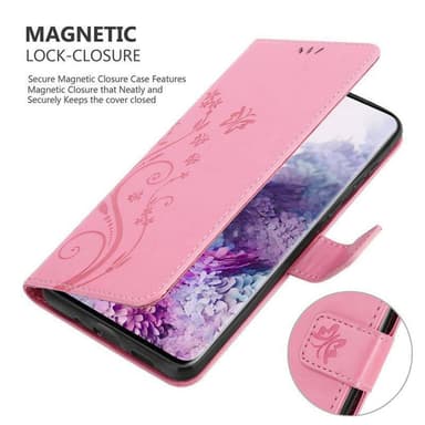 Samsung Galaxy S20 PLUS lommebokdeksel Blomster (rosa)