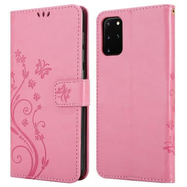 Samsung Galaxy S20 PLUS lommebokdeksel Blomster (rosa)