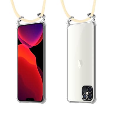 iPhone 12 / 12 PRO Deksel med Halskjede (gul)
