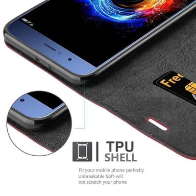 Honor 8 PRO lommebokdeksel case (rød)