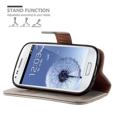 Samsung Galaxy S3 MINI lommebokdeksel etui (brun)