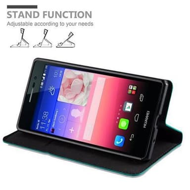 Huawei ASCEND P7 lommebokdeksel case (turkis)