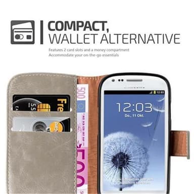 Samsung Galaxy S3 MINI lommebokdeksel etui (brun)