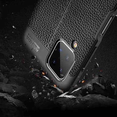 Samsung Galaxy A12 / M12 Deksel Kunstskinn (svart)