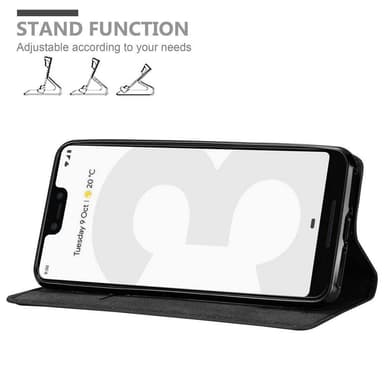 Google PIXEL 3 XL lommebokdeksel case (svart)