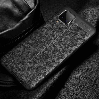 Samsung Galaxy A12 / M12 Deksel Kunstskinn (svart)