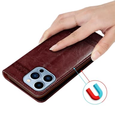iPhone 13 PRO lommebokdeksel etui (rød)