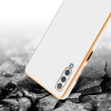 Samsung Galaxy A7 2018 silikondeksel case (hvit)