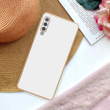 Samsung Galaxy A7 2018 silikondeksel case (hvit)