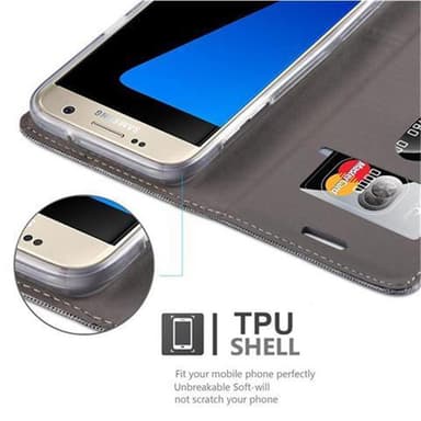Samsung Galaxy S7 lommebokdeksel etui (grå)