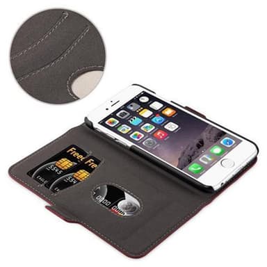 Lommebokdeksel iPhone 6 / 6S case (rød)