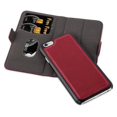 Lommebokdeksel iPhone 6 / 6S case (rød)