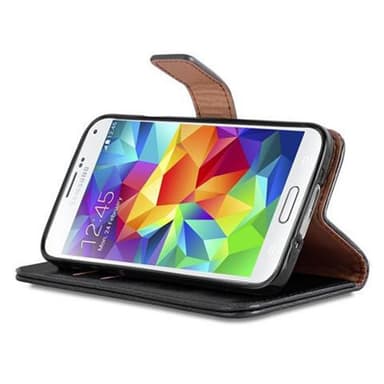 Samsung Galaxy S5 / S5 NEO lommebokdeksel etui (svart)