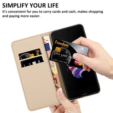 OnePlus 5 lommebokdeksel etui (blå)